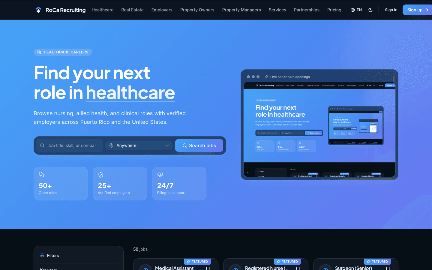 Healthcare professionals at work