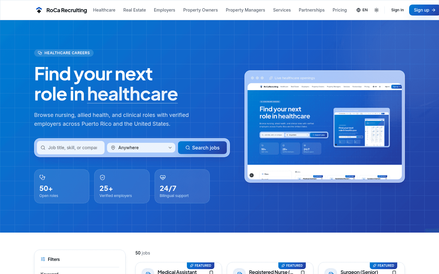 Healthcare professionals at work